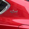 Wear-resistant Car Badge Zinc Alloy Shark Sticker 3D Hollow Out Animal Decal Body for Vehicle Side Creative Motorcycle Electric Vehicles Non-fading