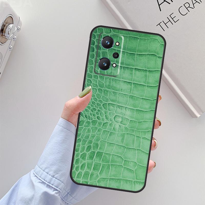 Чехол с принтом под крокодила для Realme 11 10 12 13 14 Pro Plus GT 5 6 6T GT7 Pro C67 C61 C53 C51 C21Y C25S C55 C75