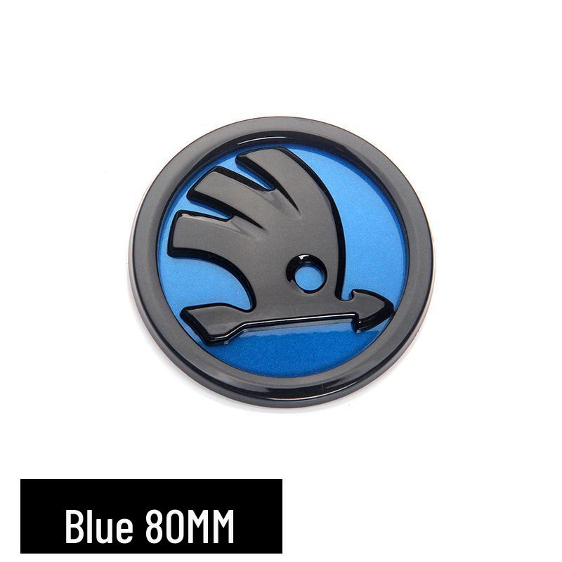 Совместимо со Skoda: Octavia, Fabia 80 мм Передние и задние черные эмблемы, 90 мм Задняя эмблема