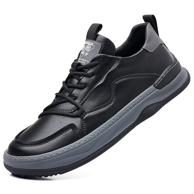 Мужская обувь из высококачественной кожи на шнуровке, повседневная обувь, удобные люксовые брендовые теннисные мужские кроссовки, обувь для ходьбы, скейтбординга, мокасины