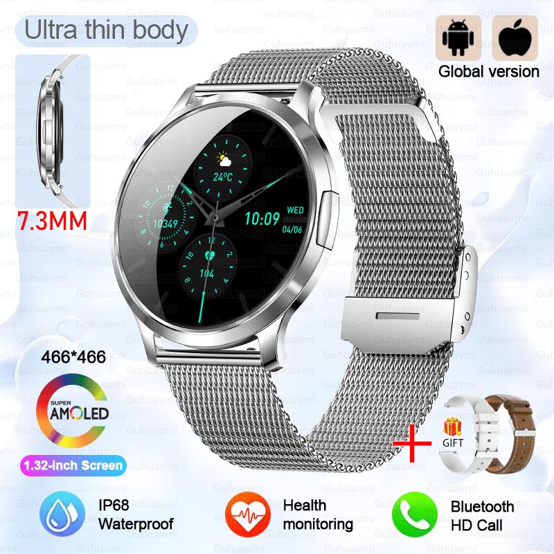 Новые умные часы с Bluetooth-звонками, AMOLED-экран, женские, монитор здоровья, пульса, оксиметрия, водонепроницаемые, спортивные умные часы для женщин
