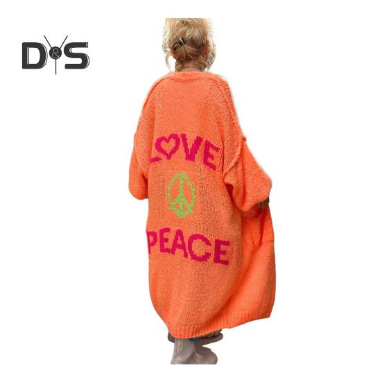 Женский свитер, куртка, легкий термовязаный кардиган, однотонный, с длинным рукавом, элегантное пальто для повседневной носки, работы, шопинга