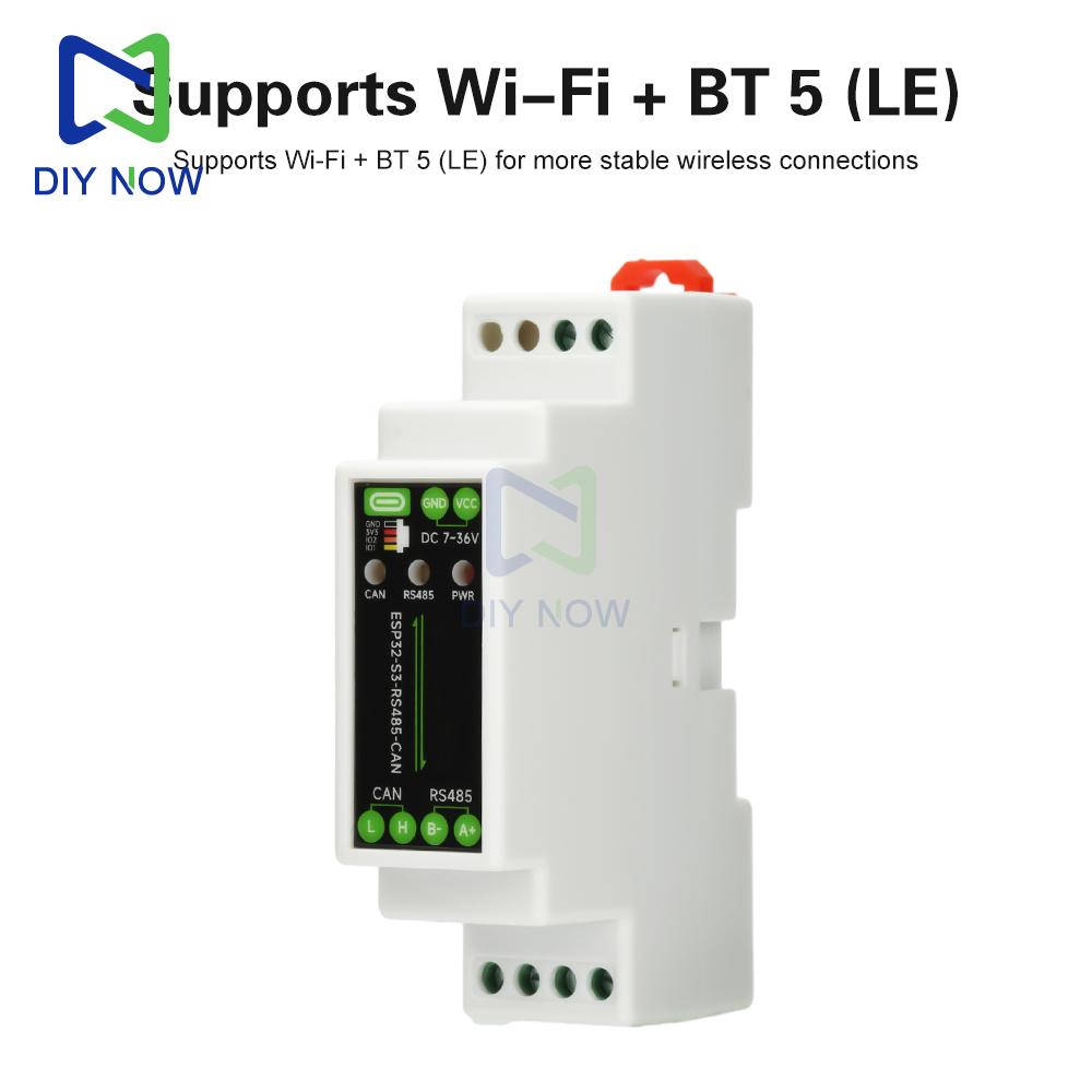 ESP32-S3-RS485-CAN Одноканальное WiFi Bluetooth реле Промышленная плата управления Изолированный RS485/CAN Промышленный модуль расширения или датчик