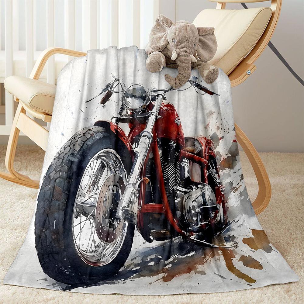 Motocross Adventure Sport Flannel Blanket - Soft and Suitable for Sofas, Beds, Offices, Travel, All Seasons, and The Best Gift for The Holidays.