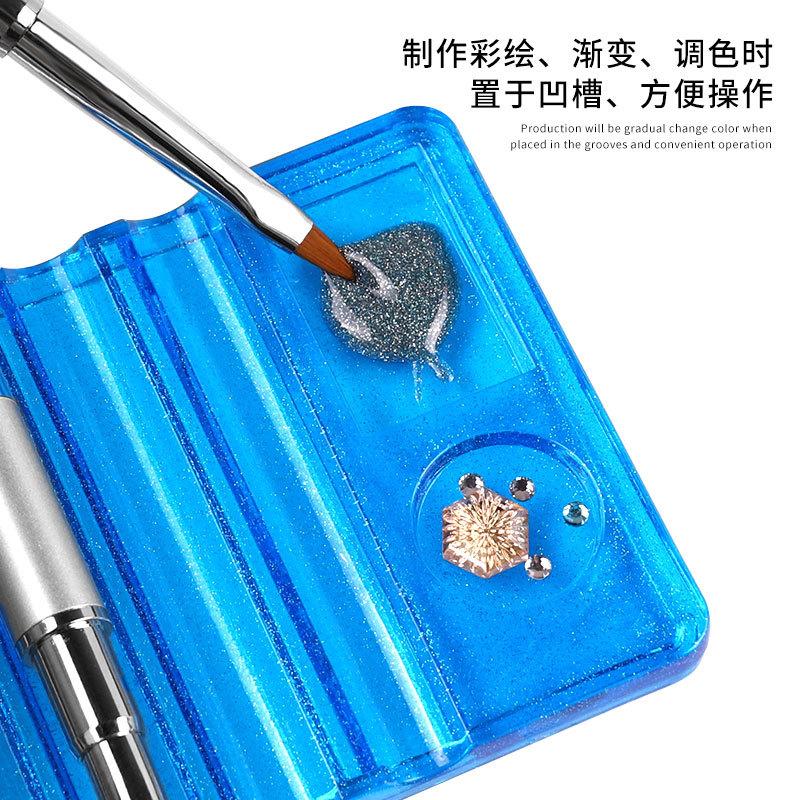 Инструменты для маникюрного салона, Держатель для ручек для нейл-арта, Прозрачный японский хрустальный держатель для ручек, Гравированная основа для ручки для размещения держателя ручек