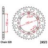 520 Задняя звезда для мотоцикла Yamaha WR400F 99-01 WR426F 01-02 YZ426F 00-02 YZ450F YZ450FX WR450F 99-26 TT-R230 TTR230 05-26
