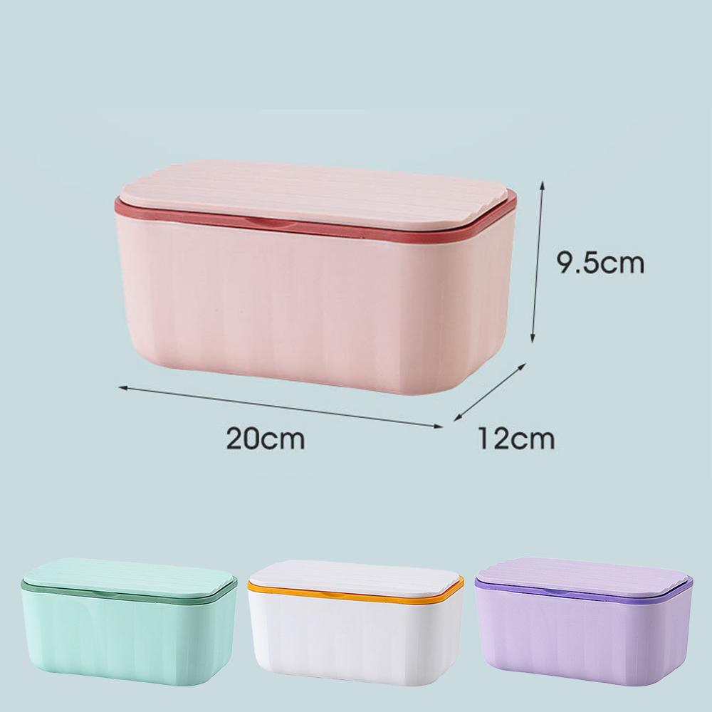 Multipurpose Tissue Storage Box with Lid Household Masque Organizer for Bathroom Countertop Office