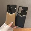 Премиальный чехол из муссовой кожи со встроенной пленкой для Samsung Z-Fold 7/6/5