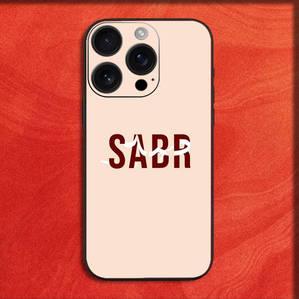 Чехол для телефона Коран Сабр Ислам Терпение Для iPhone 16,15,14,13,12,11,Pro,XS,Max,XR,Plus,E,Mini Черный Ударопрочный Чехол