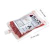 10Pack Blood Bag for Drinks Reusable Container Juice Pouch Prop for Vampire Corpses Theme Party Decoration