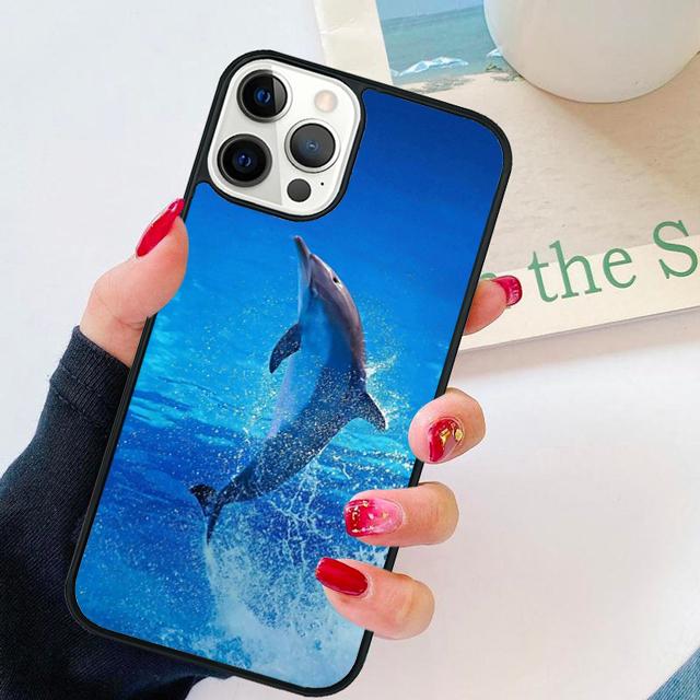Милый дельфин Океан чехол Чехол для телефона для iPhone 17 Air 16 Чехол 15 14 12 13 PLUS 11 PRO MAX Чехол Fundas Ракушка