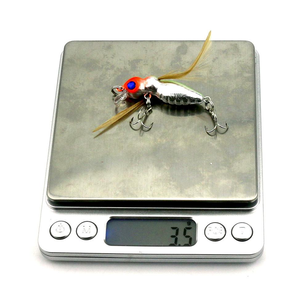 1 шт. рыболовные приманки в виде муравьев, крючки для приманки 4,5 см/3,5 г, искусственная приманка в виде пера, жесткая рыболовная погремушка, бусина 3D EyeInsects Minnow, микрообъекты