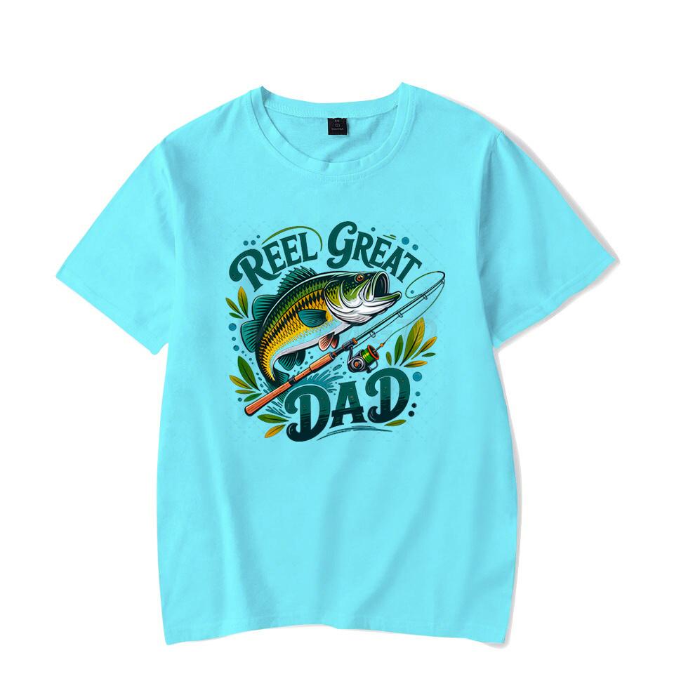 Футболки с графикой Reel Great Dad для мужчин, забавная футболка с коротким рукавом для любителей рыбалки, модный дизайн папы, летние топы