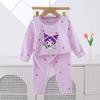 Kids Thermal Cartoon Print Pajamas Soft Warm Autumn Spring Home Wear For Boys And Girls Baby Sleepwear Set