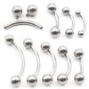 Alisouy 1PC Internally Thread Titanium Ball Eyebrow Curved Tongue Ring Snug Daith Cartilage Helix Earring Piercing Body Jewelry