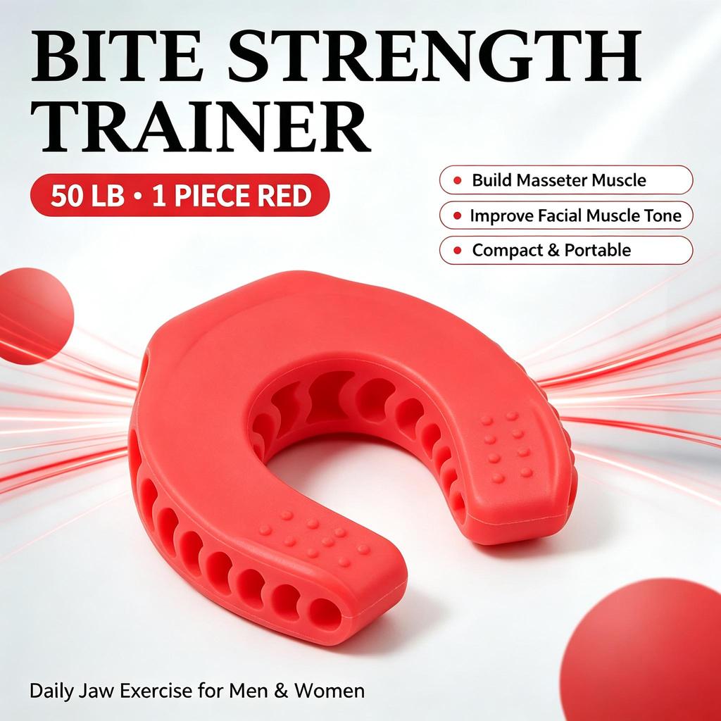 Silicone Jaw Trainer – Facial Fitness Masseter Ball for Gym & Home Workouts