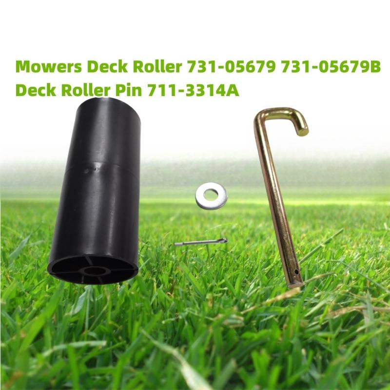 Metal Plastic Deck Roller Replacements Kit Strong Roller Assembly Universal Riding Mower Deck Roller for Lawns