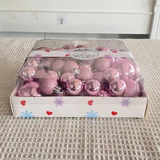 44 шт. 3/4/5 см Рождественский шар Небьющийся привлекательный красочный елочный шар Подвеска для