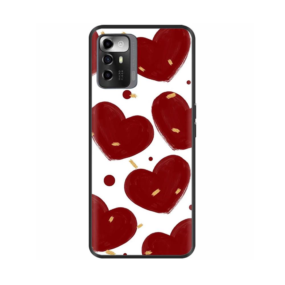 Case For ZTE Blade A72 Heart Butterfly Full Protection Soft Liquid Silicon Cover For ZTE Blade A72 5G Cases For ZTE Blade A72 4G