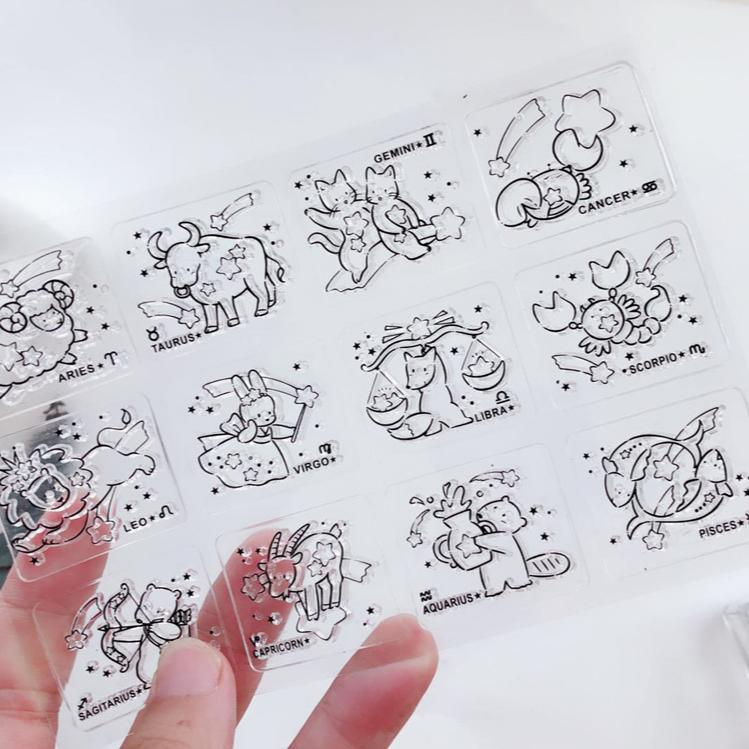 Винтажный штамп, прозрачный силиконовый штамп с цветочными фруктами и английскими словами, строительный штамп для DIY, декоративный альбом для скрапбукинга, журнал для студентов