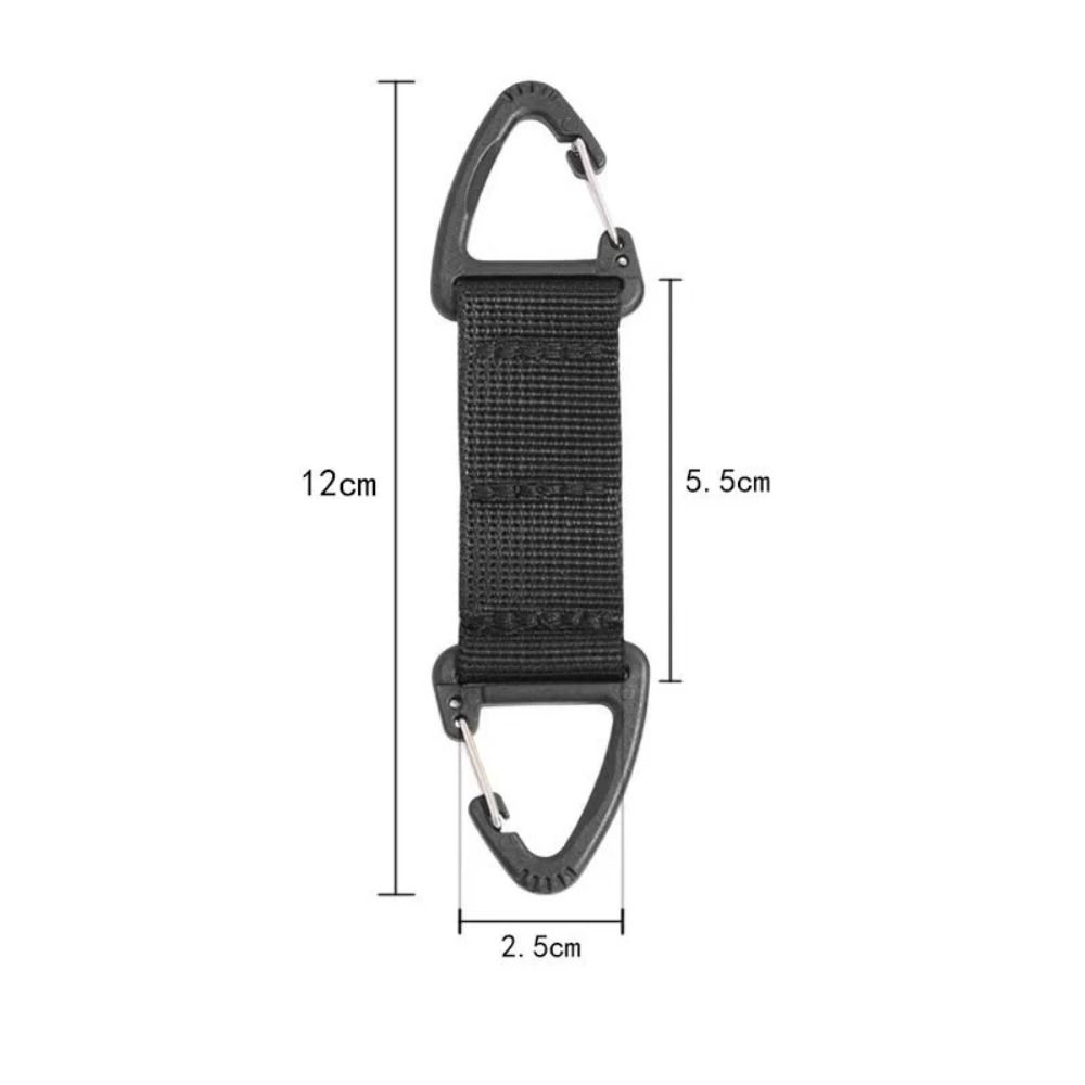 Rotatable Camping Carabiner Double-headed Webbing Belt Buckle Backpack Key Hook Backpack