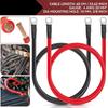 Комплект аккумуляторных кабелей 2 шт. 20мм2 60см 4AWG 4 калибр 10мм для инвертора аккумулятора ПВХ