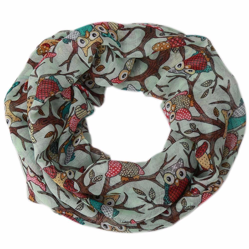 Owl Brisand Women Ladies Pattern Print Scarf Warm Wrap Shawl