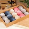 StarryLights Christmas bauble set - velvet baubles in pastel colors