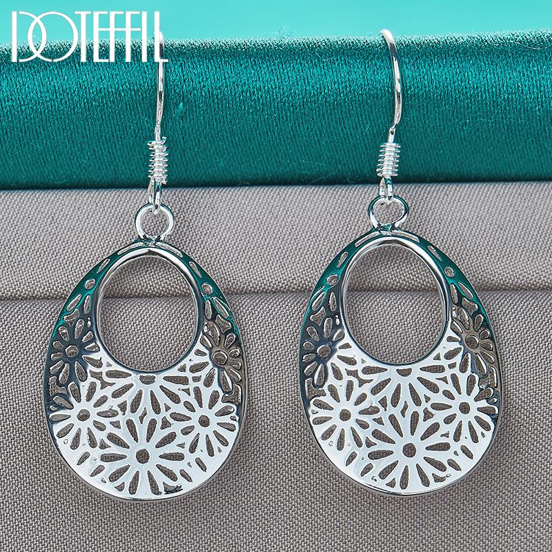 Серьги-цветы из стерлингового серебра 925 пробы, модные украшения