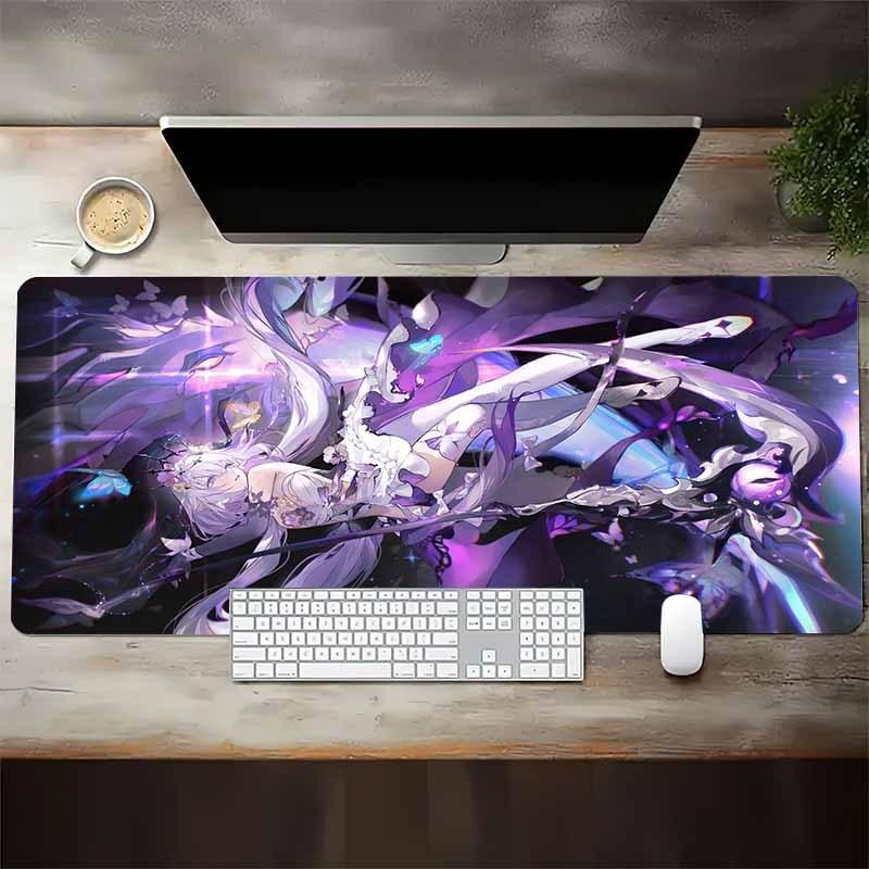 Милая Аниме Девушка Коврик для Мыши Mousepad Honkai Star Rail Кавайная Castorice Коврик для Мыши Компьютерный Большой Игровой Резиновый Ковер Девочки Настольный Коврик
