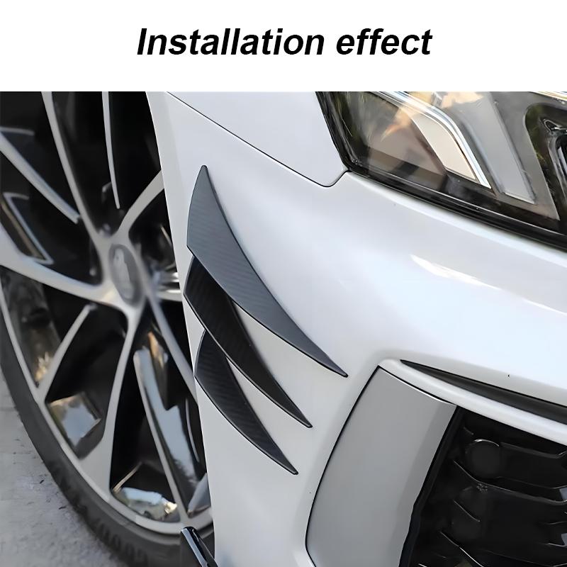 6 шт. Универсальная накладка на передний бампер, декоративный диффузор, сплиттер, плавники, спойлер кузова, канарды, валентность, подбородок, тюнинг автомобиля, канард