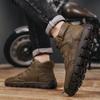 Men's Ankle Boots Handmade Plush Shoes Casual Shoes Autumn and Winter Plus Size 39-48