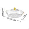 Fruit Bowl with Lid Decorative Dish Container Multipurpose Dessert Tray Food Serving