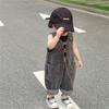 Summer Children's Jeans Pants Spring Girls Boys Retro Soft Denim Overall Baby Kid Cute Jumpsuit