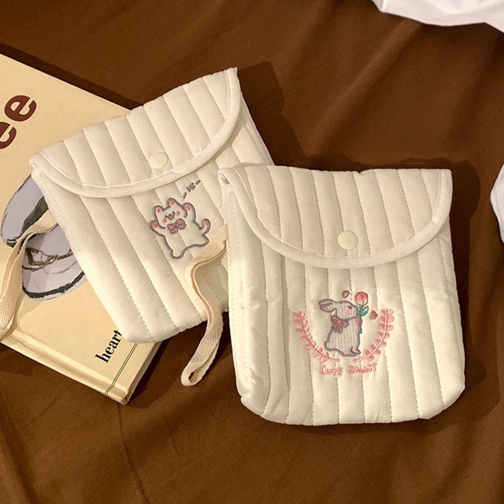 Сумка для хранения гигиенических прокладок «Мишка», кошелек для монет «Вишня и кролик», милая мини-косметичка, для студентов