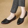 WTEMPO Comfortable Soft Sole Black Pointed Toe Single Work Shoes Women Spring Summer Wear-resistant Anti Slip Casual Shoes