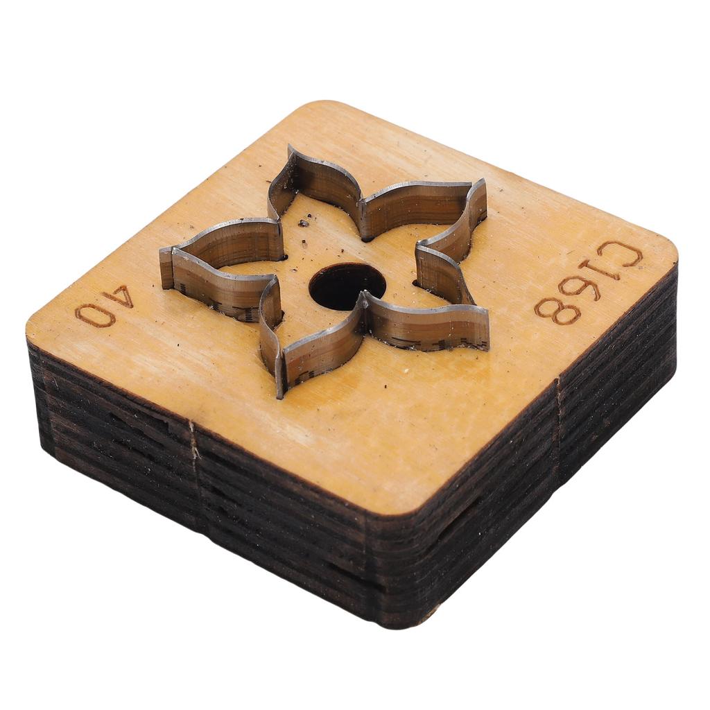 Цветочный Кожаный Вырубной Штамп Деревянное Основание Стальное Лезвие Многофункциональный Кожаный Вырубщик для Поделок Декораций