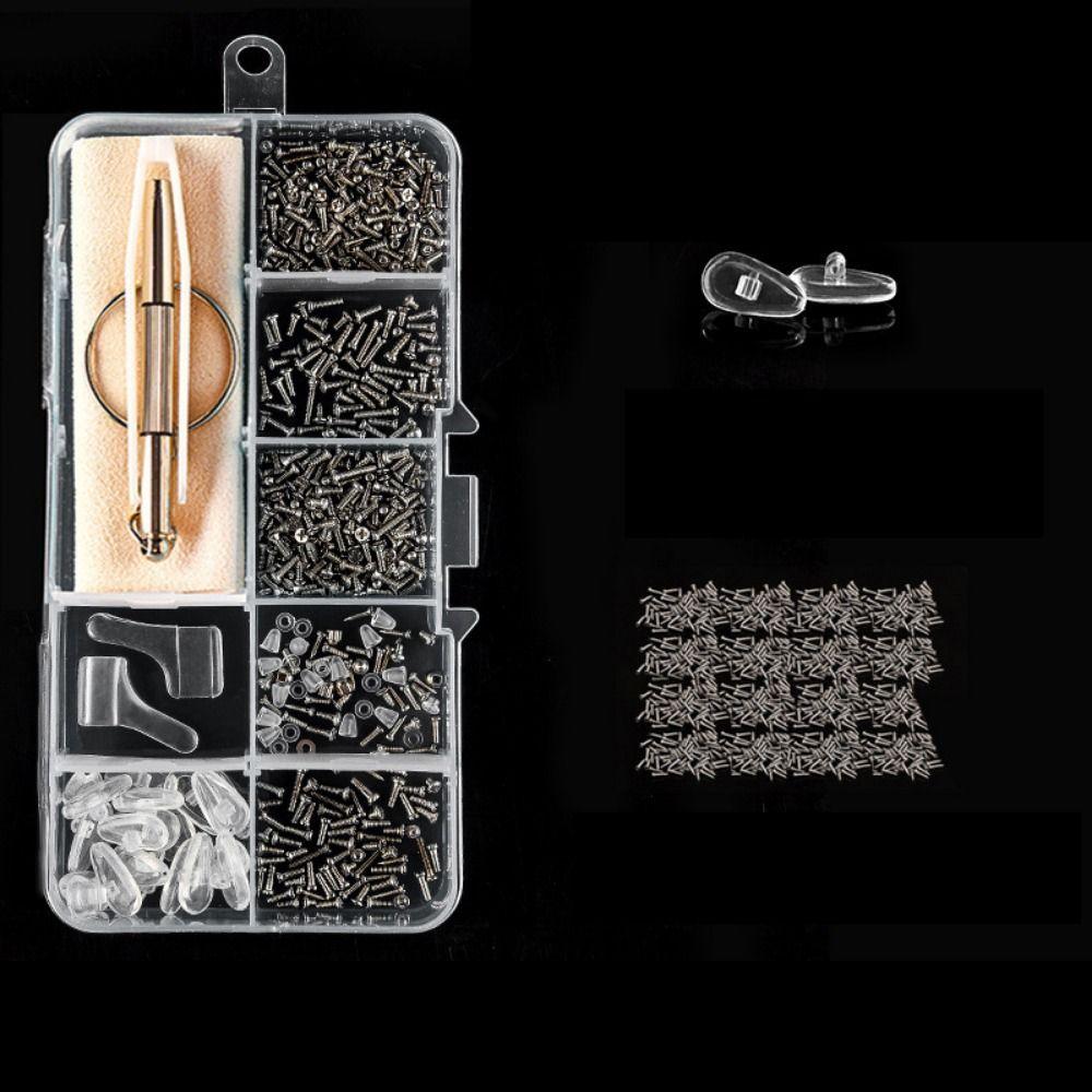 Replaceable Precision Screw Sets Antiskid Glasses Repair Tools Nose Pads Repair Kit Household