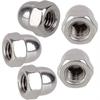 10Pcs Silver Dome Head Nuts M6 Thread Dia Acorn Cap Nuts Practical Hardware Nuts  Fasteners
