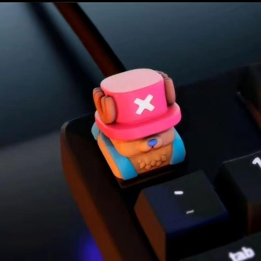 Мультяшная Аниме Фигурка One Piece DIY Нами Чоппер Усопп Кейкап Крест Механическая Клавиатура ESC Базовая Кейкап Подарок