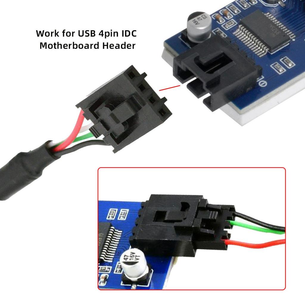 UC-175 30cm USB 3.1 Front Panel Header Male Type E to USB 2.0 Motherboard 4 Pin IDC Housing with Latch Cable
