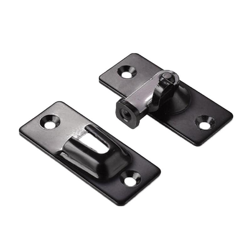 Door Lock 90 Degree Door Latch Bolt Steel Sliding Hardware Latch Locks Hook Angle Right Cabinet Lock Gate Window J5E9