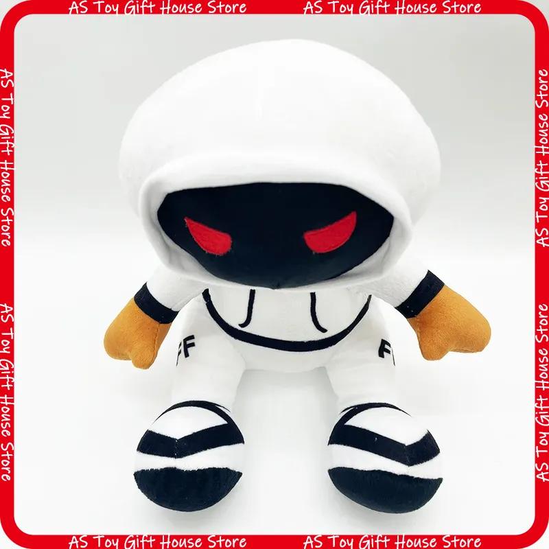 Foltyn Family Roblox Plush Toy White Hooded Stuffed Figure Game Peripheral Soft Plush Doll Gift For Game Fans Room Decor