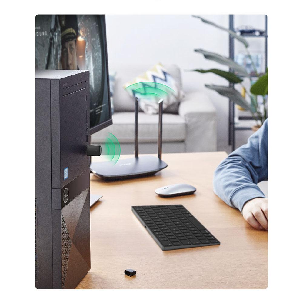 Ugreen WiFi Adapter AC650 Dual-Band USB Dongle, Enhanced Connectivity, Model CM448, Black