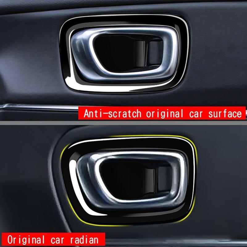 4Pcs Glossy Black Inner Door Handle Bowl Panel Cover Trim for Honda HRV XRV XR-V HR-V Interior