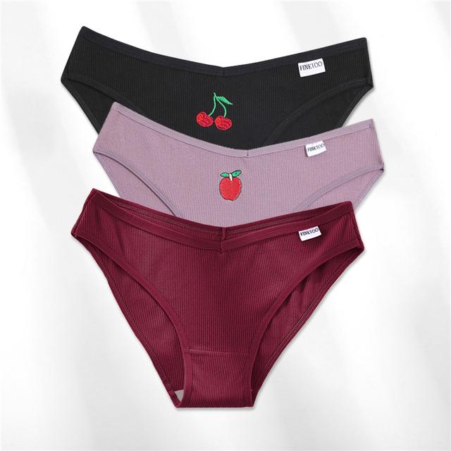 FINETOO Модные трусики с V-образной талией, женские хлопковые трусы M-4XL, нижнее белье больших размеров, женские удобные трусы, женские трусики, нижнее белье