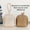 Изготовленный вручную тканевый стопор для двери | Двухцветный плетеный дизайн из веревки, квадратная и шарообразная формы с ручками, универсальный декор для дома и офиса