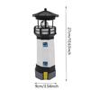 Lighthouse Shape Solar LED Light Garden Fence Yard Outdoor Adornment Smart Sensor Beacon Rotating Lamp Solar Light Decor