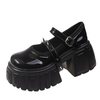 Модные женские кожаные кроссовки на платформе 8 см с танкеткой, женские новые осенние кроссовки 2024 года на толстой подошве, туфли-лодочки Mary Janes для ходьбы