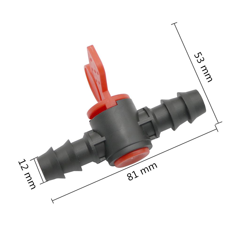 1 Pcs Valve With Double Barb Irrigation Water Flow Control Hose Connection Size 13mm Used To Homebrew Drip Irrigation System